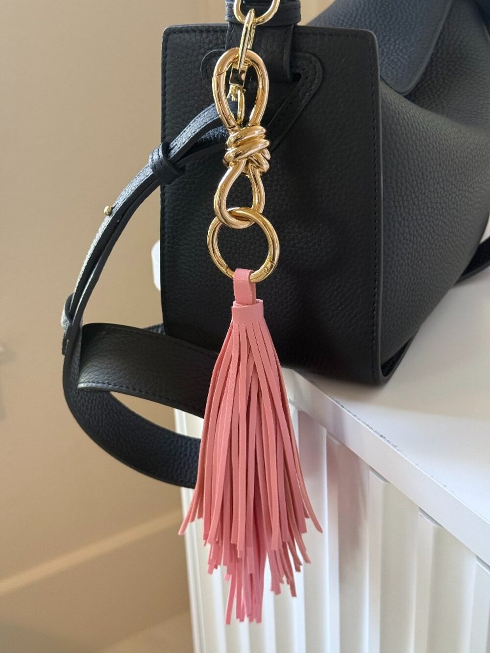 Leather Tassel Bag Charm/Key Chain